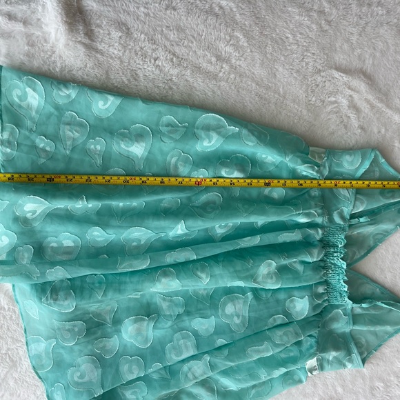 Victoria's Secret Teal Heart Pattern Babydoll Dress - Picture 5 of 5